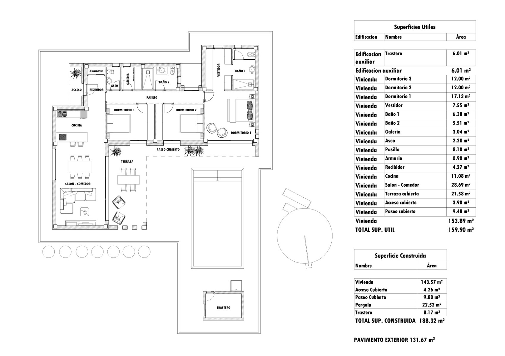 New Build Villa 3 Bedrooms Aspe with Pool and Expansive Plot